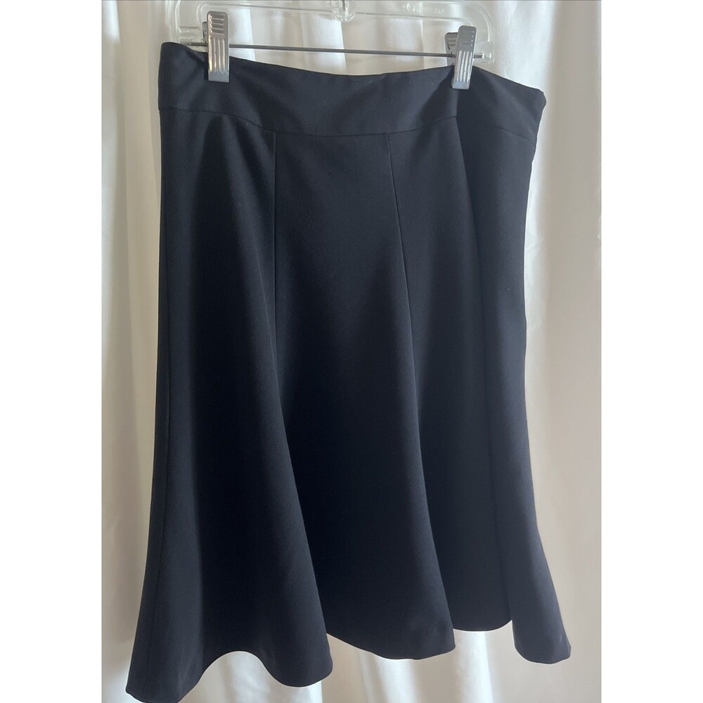 Rafaella Black Flare Women’s Skirt 6P Knee length Office Core Carrer Formal